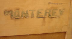 Branded "Monterey" signature on back of Highboy dresser.